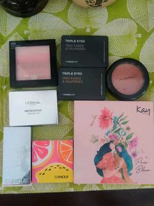 Combo Of 8 Branded Eyeshadows, Brown Kit, Blush,