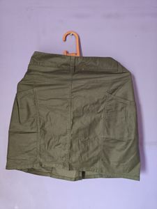 Olive Green Mini Skirt