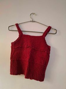 Red Sleeveless Top