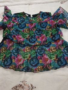 Floral Print Layered Dress