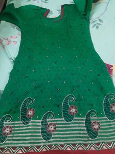 Green Kurta With Dupatta