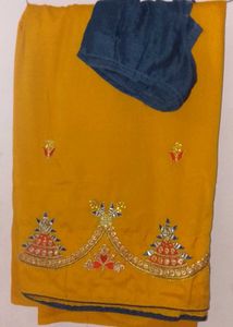 party wear saree with blouse