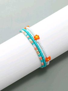 Pack Of Three Beaded Bracelet Set💚