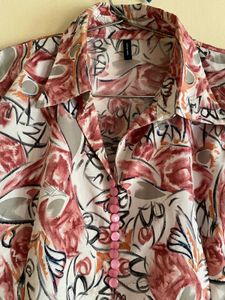 Printed Puff Sleeve Top