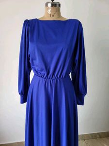 Vintage Blue Midi Dress