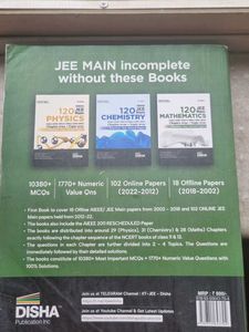 JEE Main Mathematics Solved Papers Disha