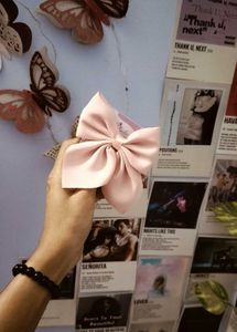 Blush Charm: Soft Pink Bow Clip