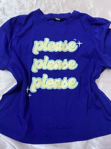 Blue Graphic Print Tee