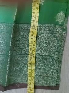 Green Coloured Chanderi Kurta With Lining.