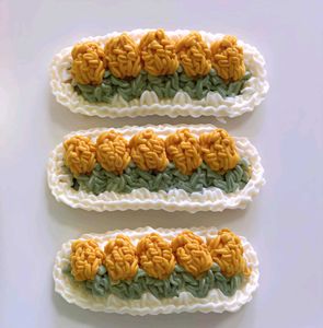 Crochet Flower Hair Clips