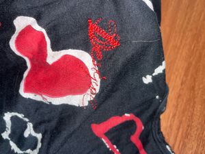 Heart Print y2k it girl long too or mini Dress