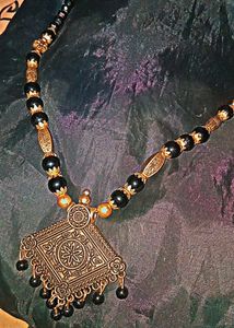 Designer Different Oxidised Pendent Black Pearl Ma