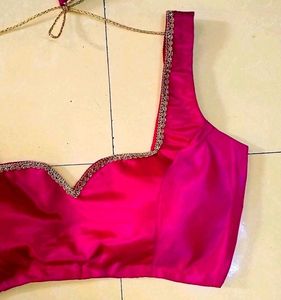 tafeta silk blouse with lace (paded)