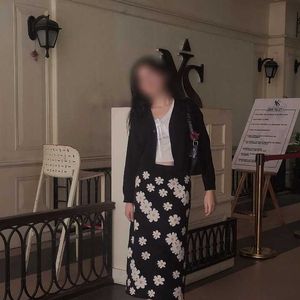 Daisy Print Midi Skirt