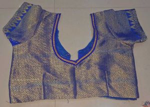 Blue pattu saree