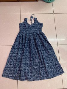 Blue Patterned Dress
