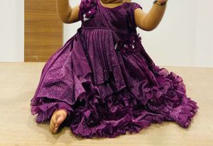 Wine Wedding Wear Fancy Frok Baby
