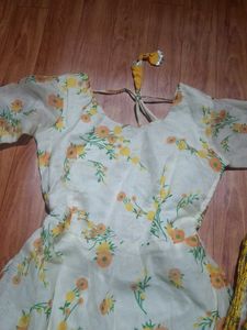 Floral anarkali Kurta Set