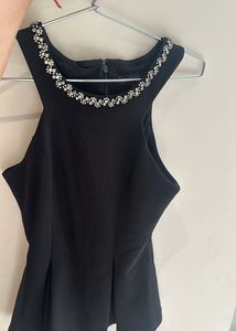 Smart Sleeveless Black Top