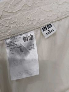 Uniqlo Lace Skirt - Elegant Cream