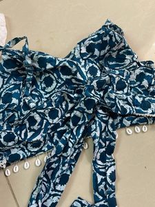 Ethnic Indigo Print Top