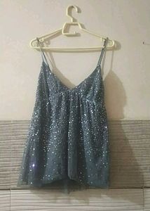 Y2k Babydoll Party Sequine Top