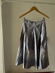 Loro Piana Embroidered Flared MIDI Skirt