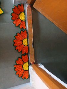 Colorful Floral Rangoli Mat🎆