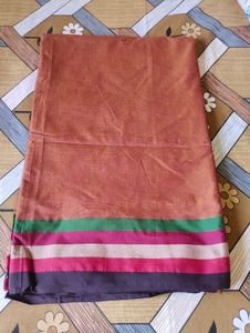 brown colour Saree