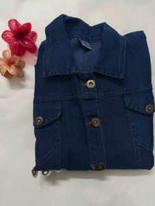 Denim Jacket with Cute kitty patch 🥰