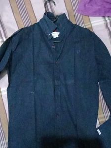 Navy Long Sleeve Button-Down Shirt