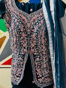 Peplum Top With Lehanga &amp; Dupatta