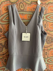 Gray Peplum Tank