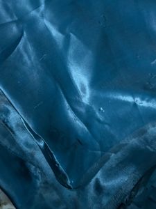 satin blue saree