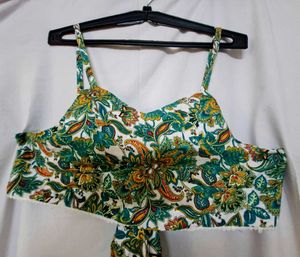 Floral Print Crop Top