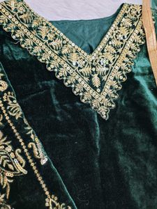 Velvet Kurta Set