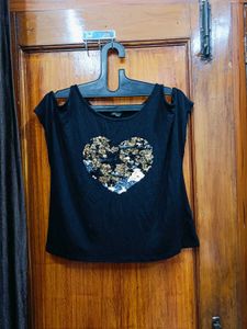 🇳🇿💫🔥 Beautiful Sequin Heart Tee