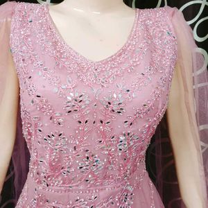 Pink Embellished Ethnic Gown
