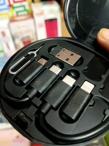 Versatile Cable Storage Box with USB Adapter Kit: