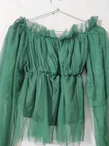 Green georgette Party Wear Top