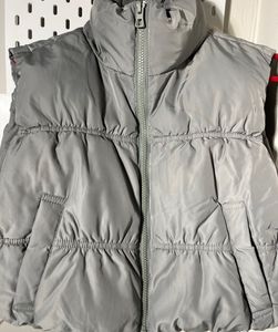 Gray Puffer Vest (greenish grey)