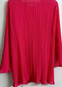 Magenta Pink Pleated Top