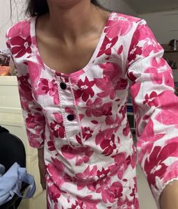 Floral Print Cotton Kurti