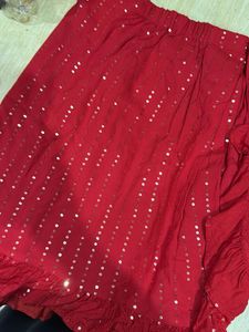 Red &amp; Gold girls saree