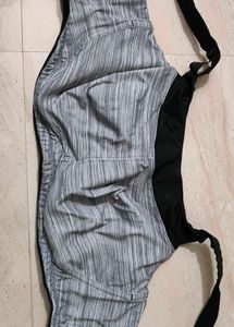 Imported Striped Sports Bra