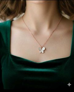 🤍 White Butterfly Pendant Necklace 🤍