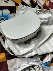 White Og Crocodile Crossbody Bag