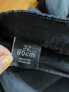 Men&#39;s Regular Fit Cotton Mix Black Trouser