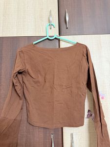 Brown Long Sleeve Top