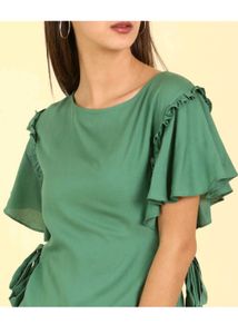 Sale 🛍️ 💰 Green Flutter Sleeve Top
